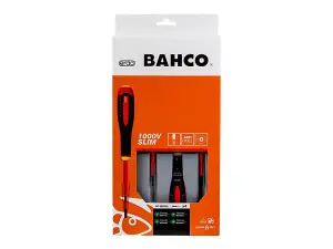 Bahco ERGO Slim VDE Insulated Screwdriver Set - 4 Piece for Safe Electrical Work