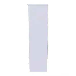 Windsor 2 Door 2 Drawer Wardrobe in White Gloss (Ready Assembled)