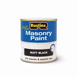 Rustins Masonry Paint - Black 500ml