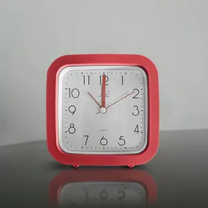 Quartz Movement / Crystal Alarm Tabletop Clock Red