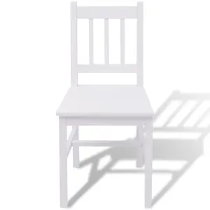 Berkfield Three Piece Dining Set Pinewood White