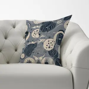 Abstract Moon and Stars Cushions 60cm x 60cm