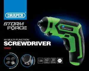 Draper  Draper Storm Force 4V Multifunction Screwdriver and Cutting Tool, 1/4" Hex 19403