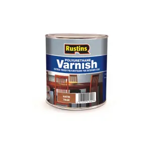 Rustins Polyurethane Varnish Satin - Teak 250ml