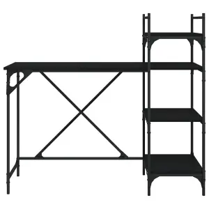 Berkfield Computer Desk with Shelves Black 120x47x109 cm