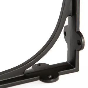 Hammer & Tongs - Curved Iron Shelf Bracket - D150mm - Black