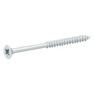 Diall Double-countersunk Zinc-plated Carbon steel Screw (Dia)5mm (L)80mm, Pack of 20