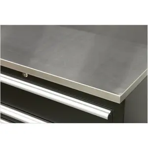 High-Quality 1550mm Stainless Steel Worktop for Modular Floor Cabinets