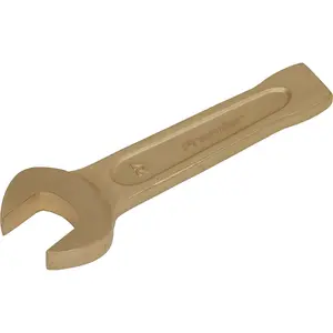 27mm Non-Sparking Open-End Slogging Spanner with Heavy-Duty Striking End