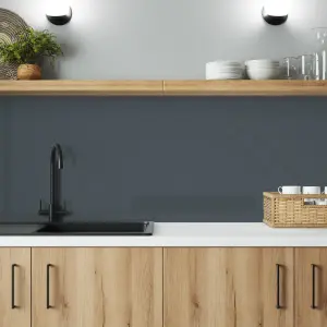 Splashwall Grey & Blue Solid Colour Aluminium Splashback, (H)600mm (W)2440mm (T)4mm