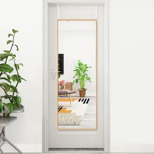 Rectangular Over Door Full Length Framed Mirror Wall Mounted Mirror Gold 28 cm x 118 cm