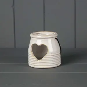 The Satchville Gift Company Ceramic Heart Tealight Holder