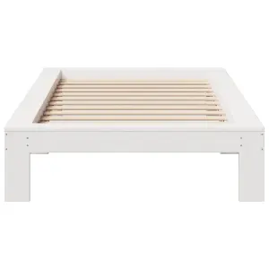 Berkfield Bed Frame without Mattress White 90x190 cm Single Solid Wood Pine