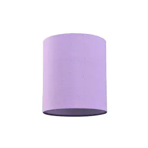 Contemporary and Elegant Soft Lilac Linen Fabric 18cm High Cylinder Lamp Shade