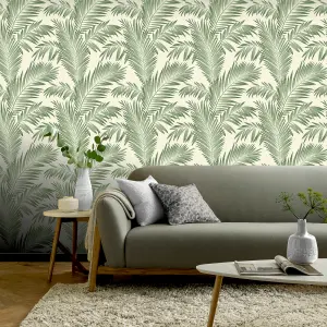 Arthouse Tropical Palm Green Wallpaper