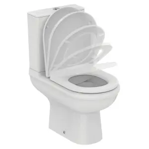 Ideal-Standard Della White Close-coupled Toilet & cistern with Soft close seat & Close coupled cistern