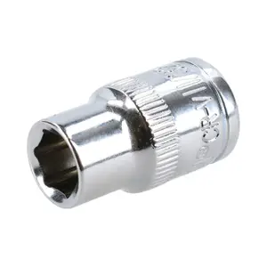 11/32" Imperial 6 Point 3/8" Drive Shallow Socket SAE AF Chrome Vanadium Steel