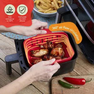 Wafe Air Fryer Liner Dual (Set of 2) Red