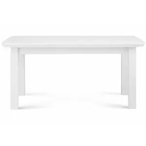 Extendable Metal Base Dining Table White