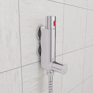 Nes Home Mini Caravan Vertical Thermostatic Mixer Shower Valve Chrome compatible to V100 Shower Mixer Tap