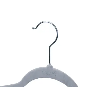 LIVIVO Grey Plastic Clothes hangers, Pack of 50