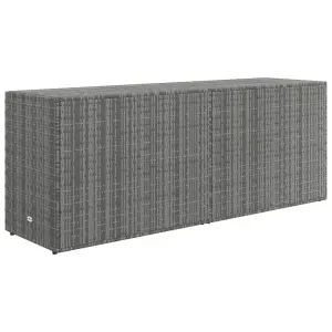 Berkfield Garden Storage Cabinet Grey 198x55.5x80 cm Poly Rattan