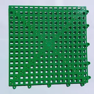 Green Recycled Polyurethane Versatile Non Slip Floor Tile (Pack of 4)