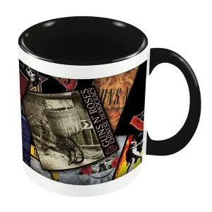 Guns N Roses Albums Collage Inner Two Tone Mug Multicoloured (One Size)