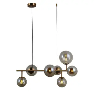 Luminosa Frontera Modern 7 Light Bar Pendant Ceiling Light, G9