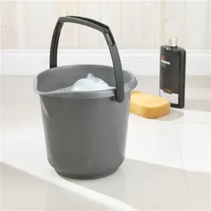 Addis Metallic Bucket, 10L, Grey