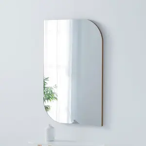 Newington Frameless Gold Organic Mirror 90x60cm