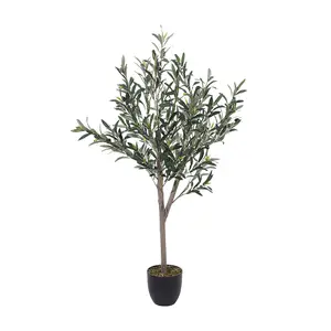 120cm H Artificial Olive Tree Decorative Plant in Planter Suitable for Home Office Living Room