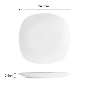 42Piece White Square Dinner Set