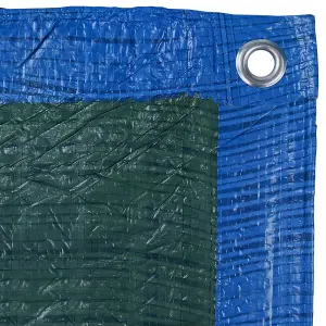 GroundMaster Blue/Green Budget Tarpaulin (2.7m x 3.5m)