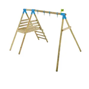 TP Knightswood Double Wooden Swing & Slide Set - FSC certified