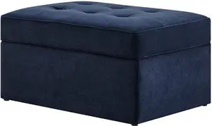 DUSK Sloane Pouffe - Dark Navy Blue