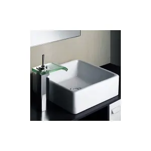 Europa Via 370x370 0th White Ceramic Counter Top Basin