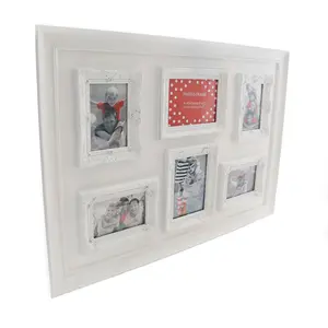 Maison by Premier White Contemporary 6 Photo Frame