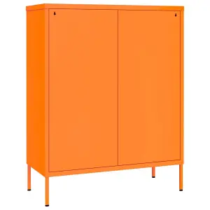 Berkfield Drawer Cabinet Orange 80x35x101.5 cm Steel