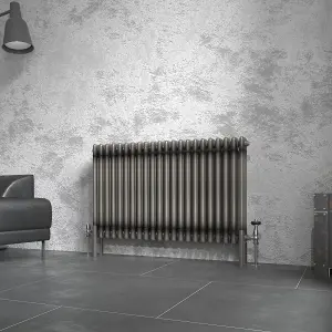 Right Radiators 600x1012 mm Horizontal Traditional 3 Column Cast Iron Style Radiator Raw Metal