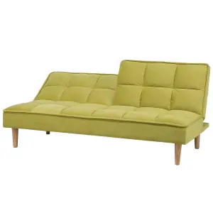 Beliani Traditional Sofa Bed SILJAN Olive Green