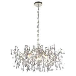 Luminosa Rimini 4 Light Ceiling Pendant Aged Silver Paint & Smokey Grey Tinted Glass