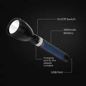 GEEPAS LED Torch Rechargeable LED Handheld Flashlight