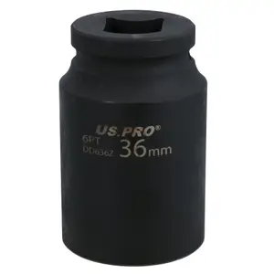 36mm Metric 3/4 Drive Double Deep Impact Socket 6 Sided Single Hex Thick Walled