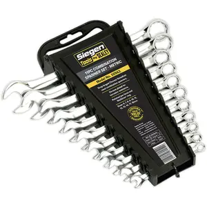 11-Piece Slim Handled Combination Spanner Set for Professionals and DIY Enthusiasts