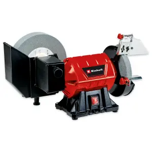 Einhell Wet And Dry Bench Grinder 200mm Dual Wheel 250W Vibration Damping Feet TC-WD 200/150