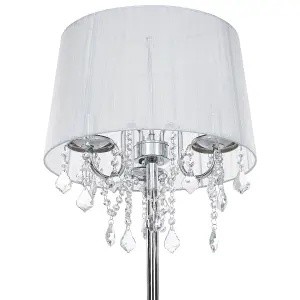 Crystal Floor Lamp White EVANS