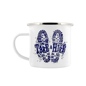 Grindstore Take A Hike Enamel Mug White/Blue (One Size)