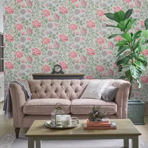 Laura Ashley Tapestry Slate grey Floral Smooth Wallpaper Sample