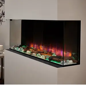 Rosedale 3D Media Wall Electric Fire - Small